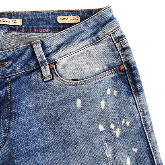 Mavi Jeans Women's Size 28 Slim Boyfriend Ripped Paint Splatter Distressed Emma - Picture 6 of 16